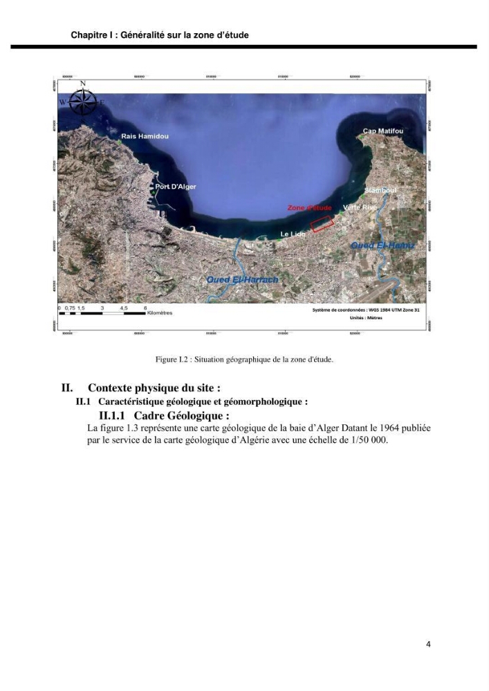 Etude d’aménagement de la baie d’Alger zone située entre Bordj El Kiffan (Le Lido) et Verte Rive: