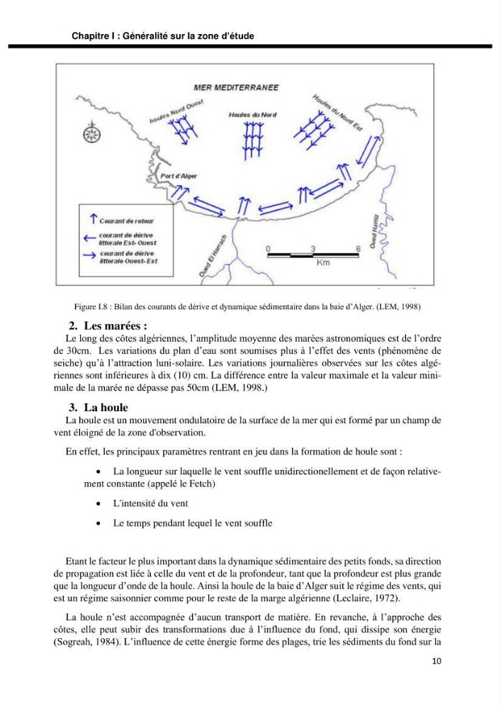 Etude d’aménagement de la baie d’Alger zone située entre Bordj El Kiffan (Le Lido) et Verte Rive: