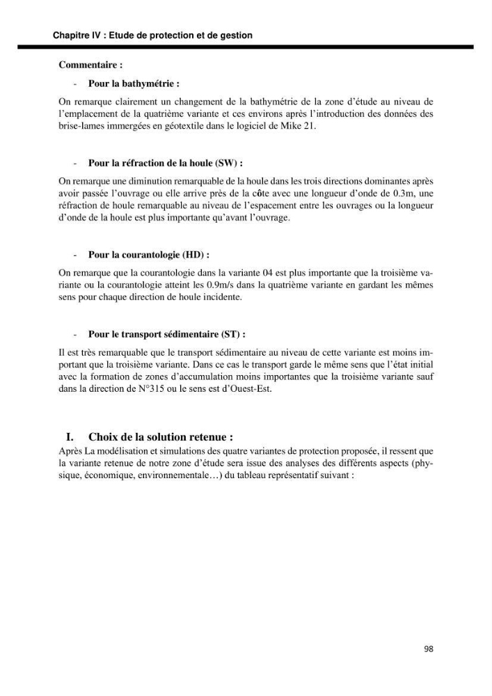 Etude d’aménagement de la baie d’Alger zone située entre Bordj El Kiffan (Le Lido) et Verte Rive: