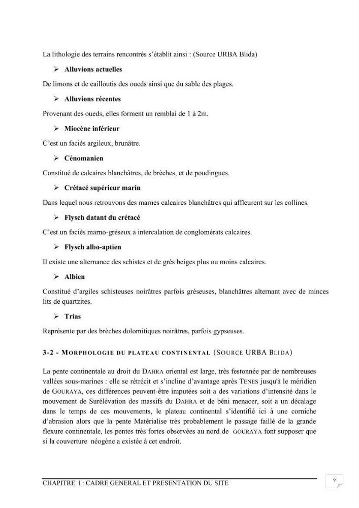 Etude de protection du rivage du bois sacré à Gouraya-wilaya de Tipaza