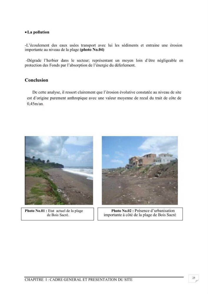 Etude de protection du rivage du bois sacré à Gouraya-wilaya de Tipaza
