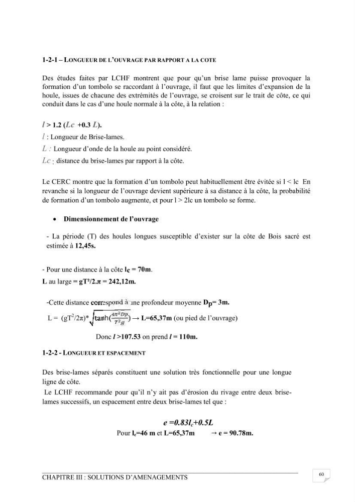 Etude de protection du rivage du bois sacré à Gouraya-wilaya de Tipaza