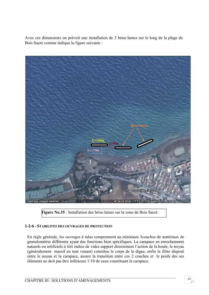 Etude de protection du rivage du bois sacré à Gouraya-wilaya de Tipaza