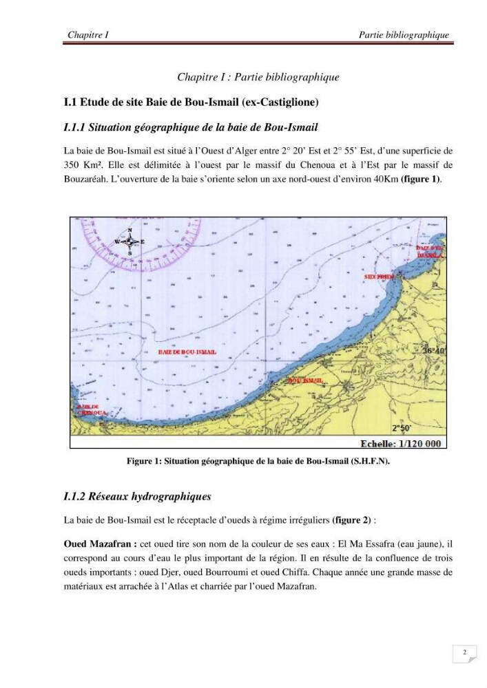 Contribution à l\'étude des sites à potentialités aquacoles en baie de Bou-Ismail