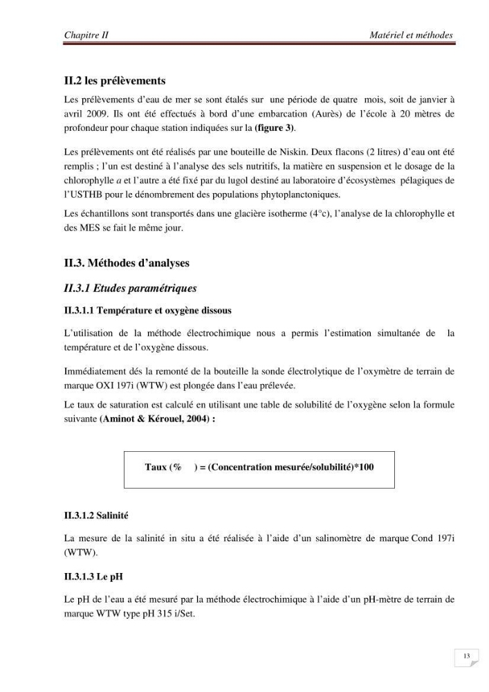 Contribution à l\'étude des sites à potentialités aquacoles en baie de Bou-Ismail