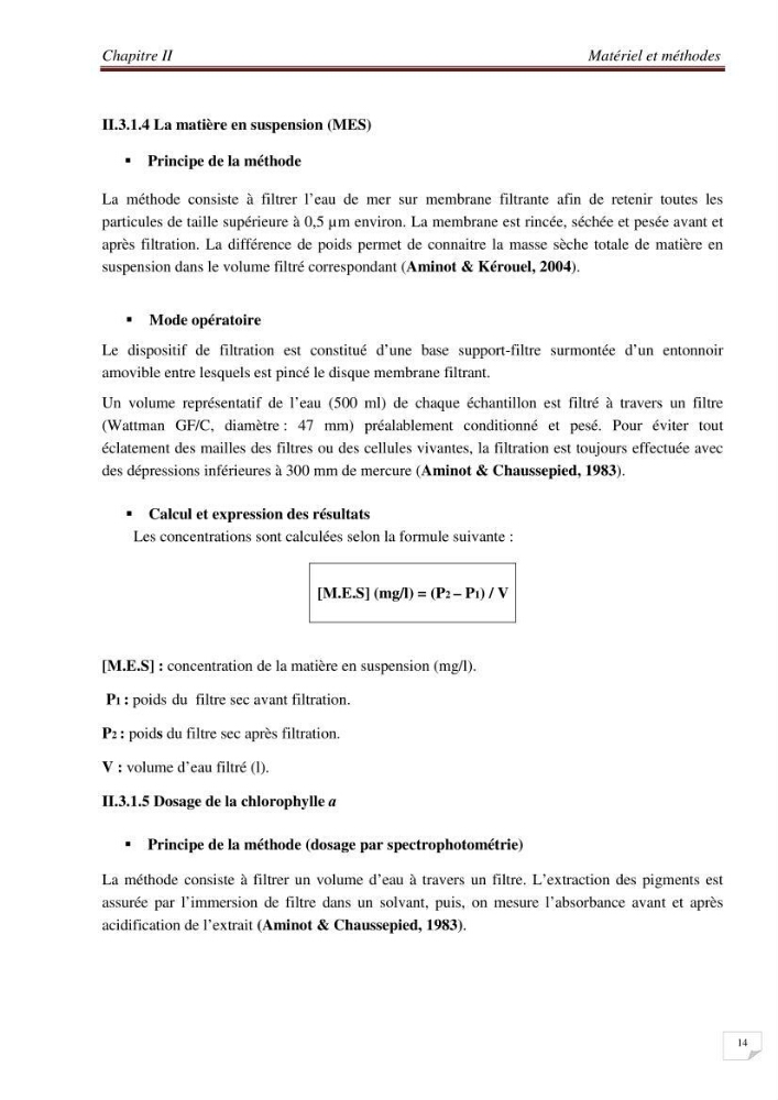 Contribution à l\'étude des sites à potentialités aquacoles en baie de Bou-Ismail