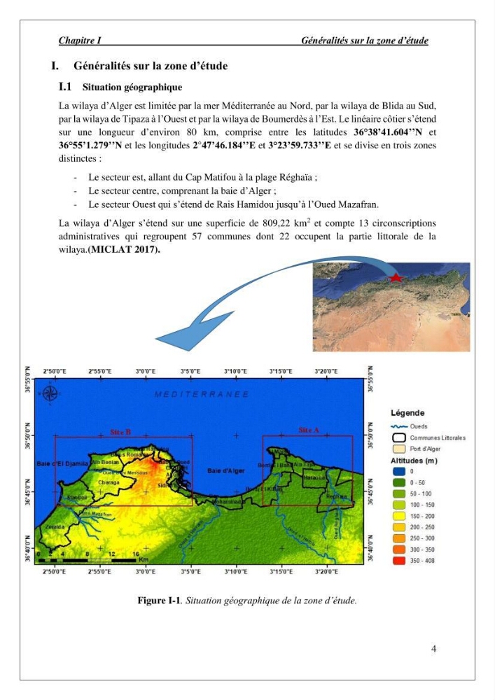 Diagnostic et étude de l’évolution des falaises de la région algéroise.: