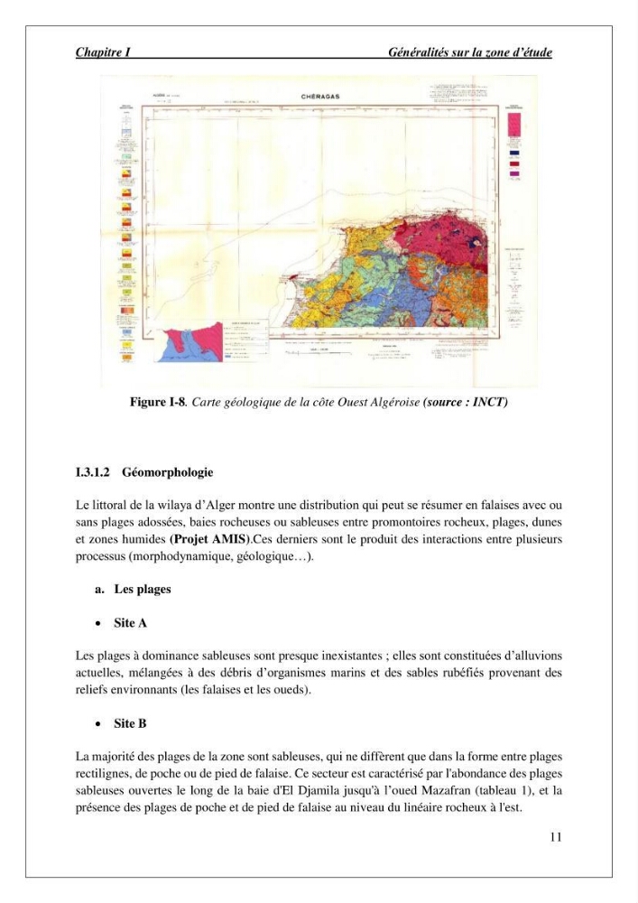 Diagnostic et étude de l’évolution des falaises de la région algéroise.: