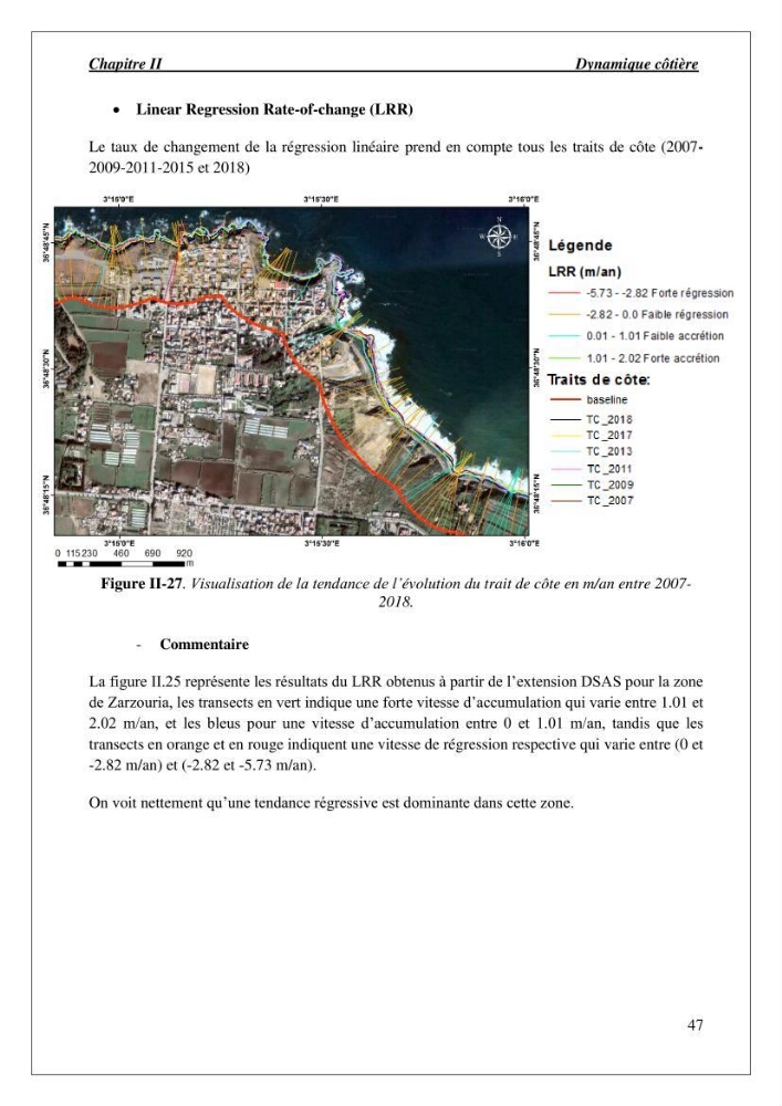 Diagnostic et étude de l’évolution des falaises de la région algéroise.:
