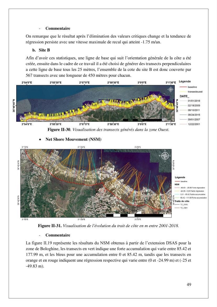Diagnostic et étude de l’évolution des falaises de la région algéroise.: