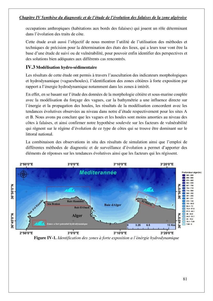 Diagnostic et étude de l’évolution des falaises de la région algéroise.: