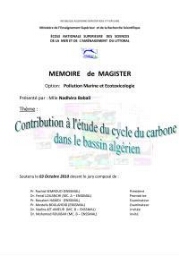 Contribution à l'étude du cycle du carbone dans le bassin algérien:
