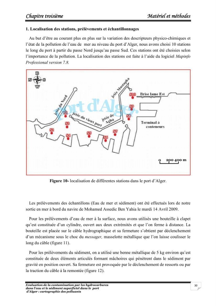 Evaluation de la contamination par les hydrocarbures polyaromatiques dans l\'eau et le sédiment superficiel dans le port d\'Alger