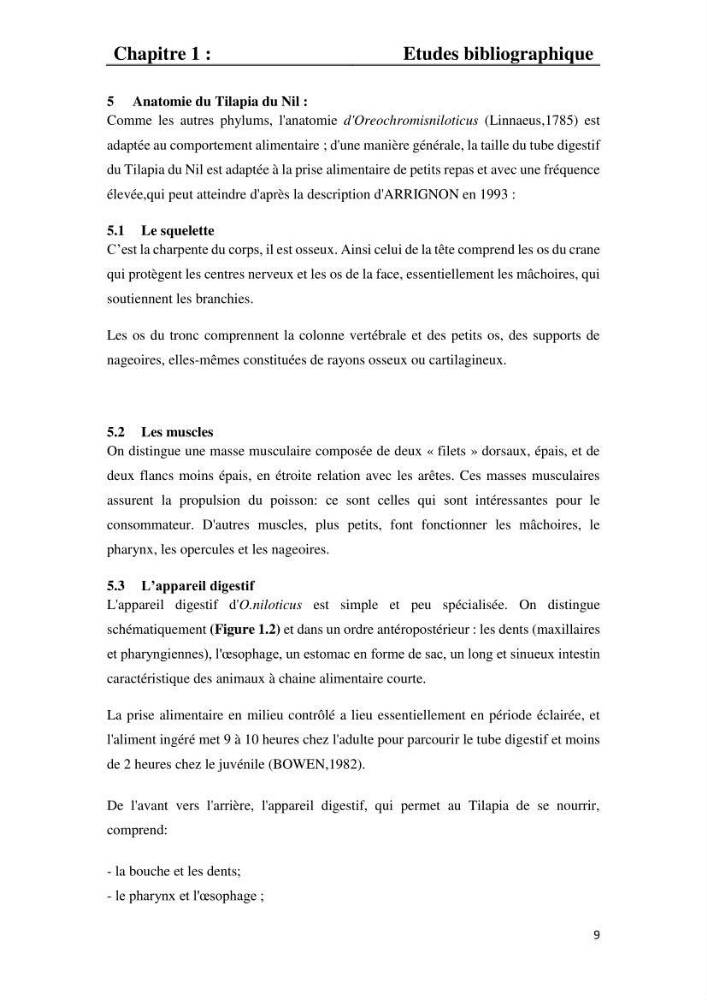 Etude comparative d\'un aliment commercial distribué en poudre et en granulé au cour de l\'élevage du tilapia du Nil ( tilapia nilotica):
