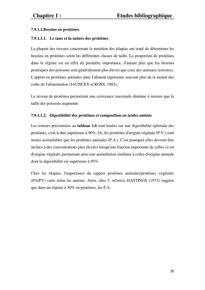 Etude comparative d\'un aliment commercial distribué en poudre et en granulé au cour de l\'élevage du tilapia du Nil ( tilapia nilotica):