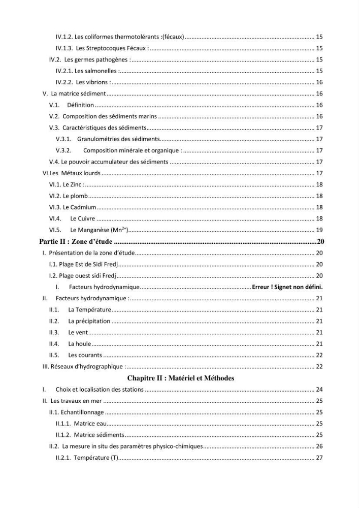 Etude des paramètres d’évaluation des matrices eau et sédiments des plages Est et Ouest de Sidi-Fredj: