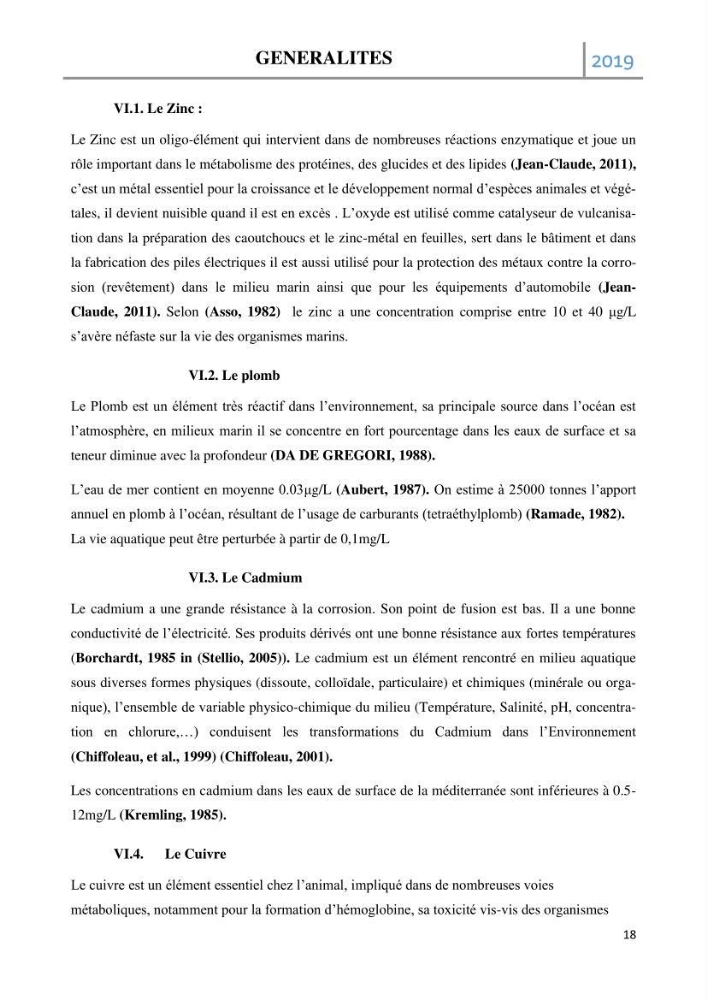Etude des paramètres d’évaluation des matrices eau et sédiments des plages Est et Ouest de Sidi-Fredj: