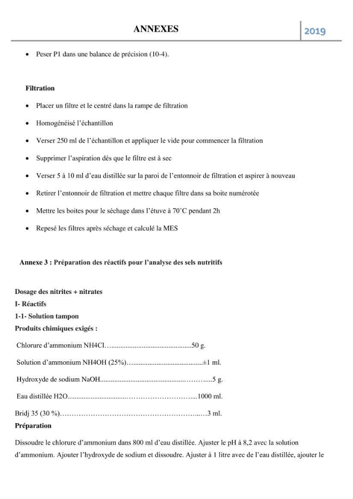 Etude des paramètres d’évaluation des matrices eau et sédiments des plages Est et Ouest de Sidi-Fredj: