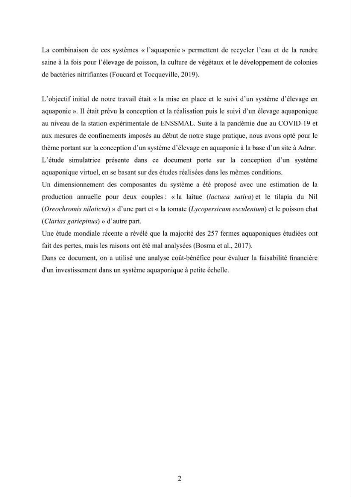Conception d\'un système d\'élevage en aquaponie