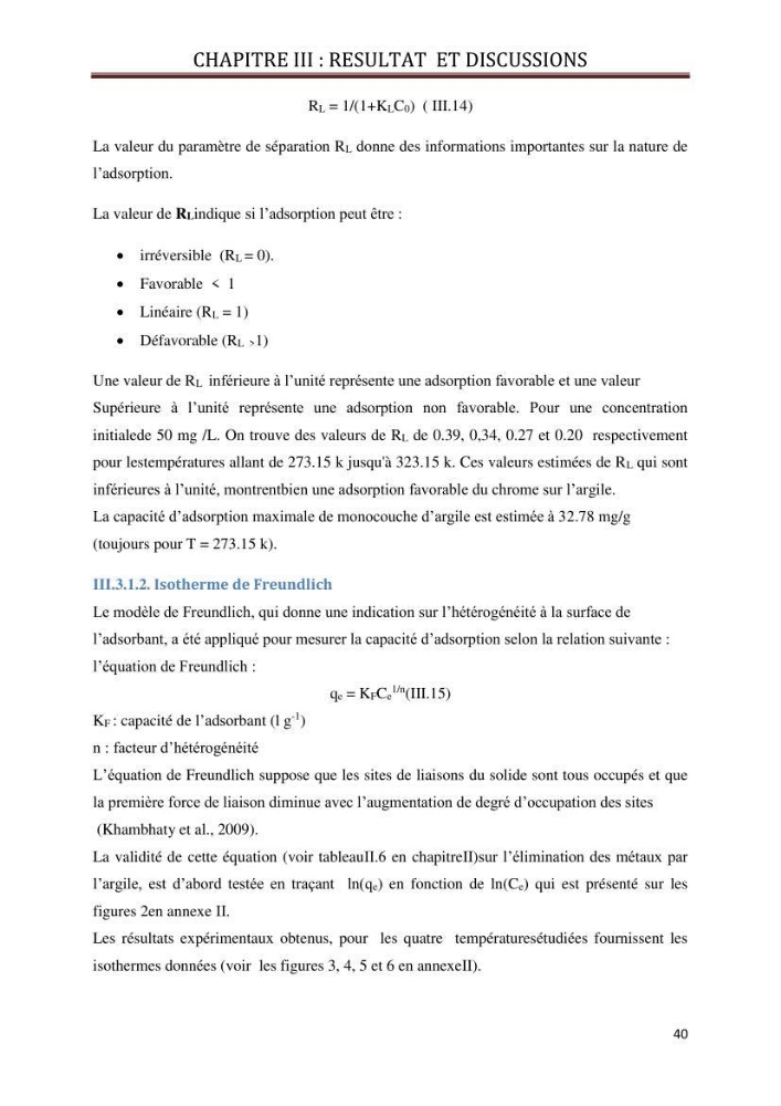 Etude d\'un phénomène de dépollution des eaux contaminées par chrome