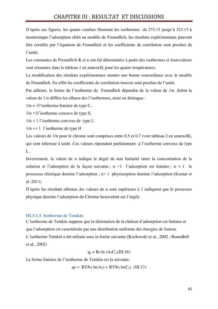 Etude d\'un phénomène de dépollution des eaux contaminées par chrome