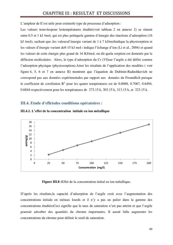 Etude d\'un phénomène de dépollution des eaux contaminées par chrome