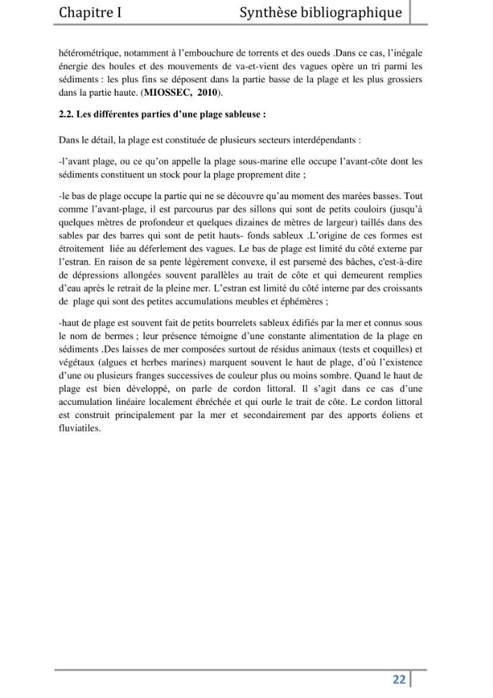 Morphodynamique et modélisation hydro-sédimentaire des plages du littoral centre Algérois « cas de la frange côtière Bordj El Kiffan »: