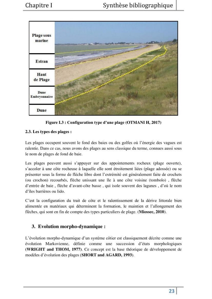 Morphodynamique et modélisation hydro-sédimentaire des plages du littoral centre Algérois « cas de la frange côtière Bordj El Kiffan »: