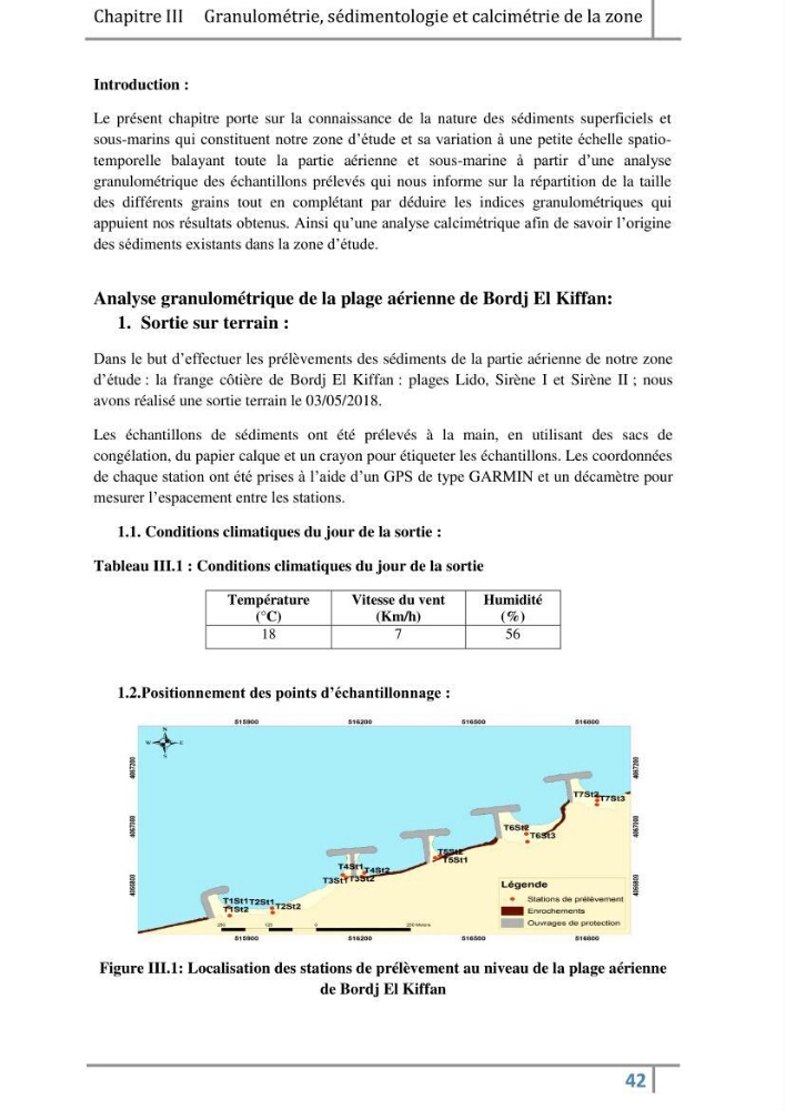 Morphodynamique et modélisation hydro-sédimentaire des plages du littoral centre Algérois « cas de la frange côtière Bordj El Kiffan »: