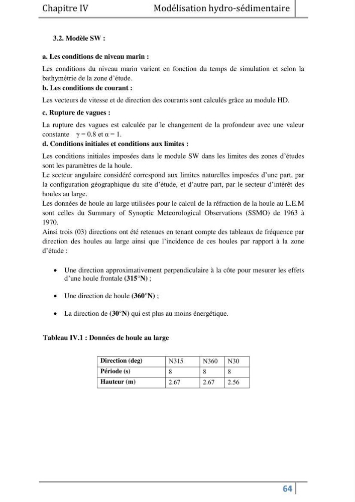 Morphodynamique et modélisation hydro-sédimentaire des plages du littoral centre Algérois « cas de la frange côtière Bordj El Kiffan »: