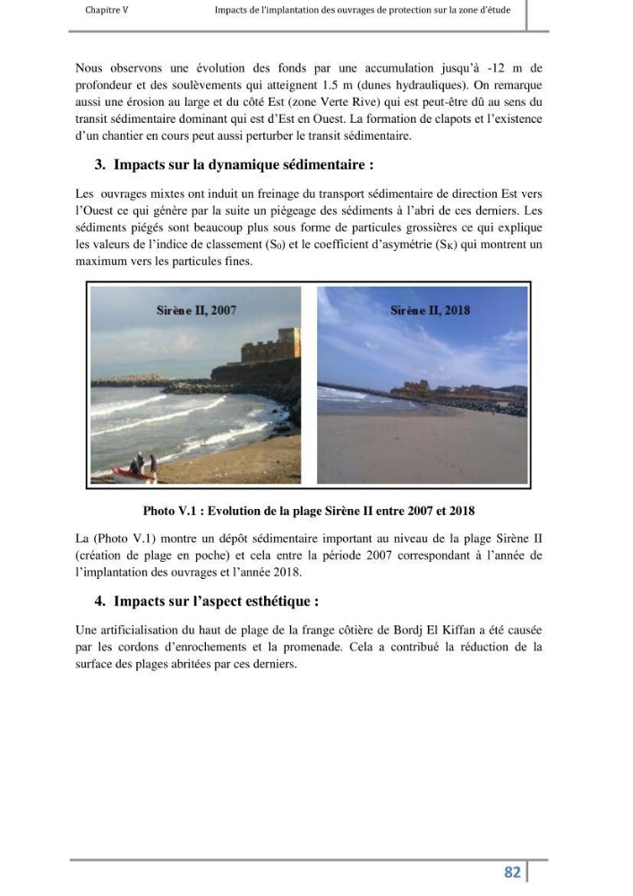 Morphodynamique et modélisation hydro-sédimentaire des plages du littoral centre Algérois « cas de la frange côtière Bordj El Kiffan »: