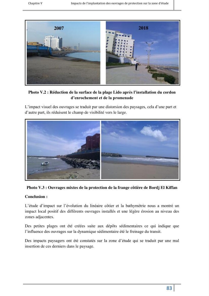 Morphodynamique et modélisation hydro-sédimentaire des plages du littoral centre Algérois « cas de la frange côtière Bordj El Kiffan »: