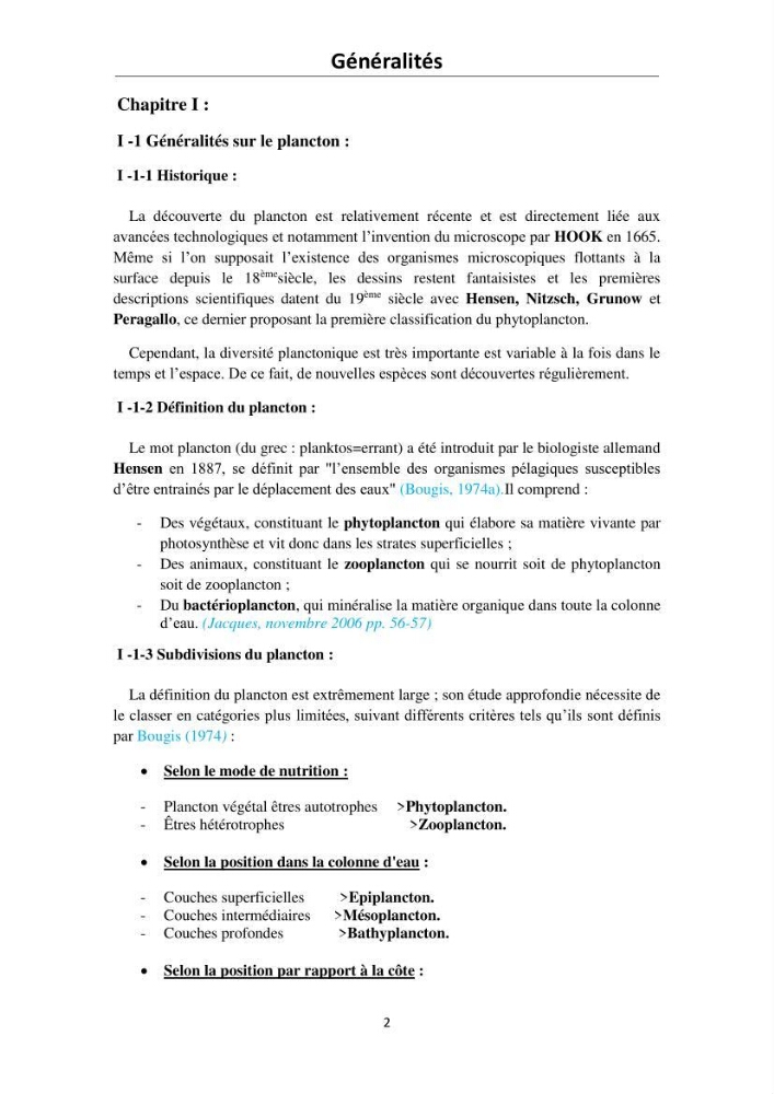 Suivi de la dynamique des populations phytoplanctoniques au niveau d’une zone estuarienne cas de « Oued Mazafran ».: