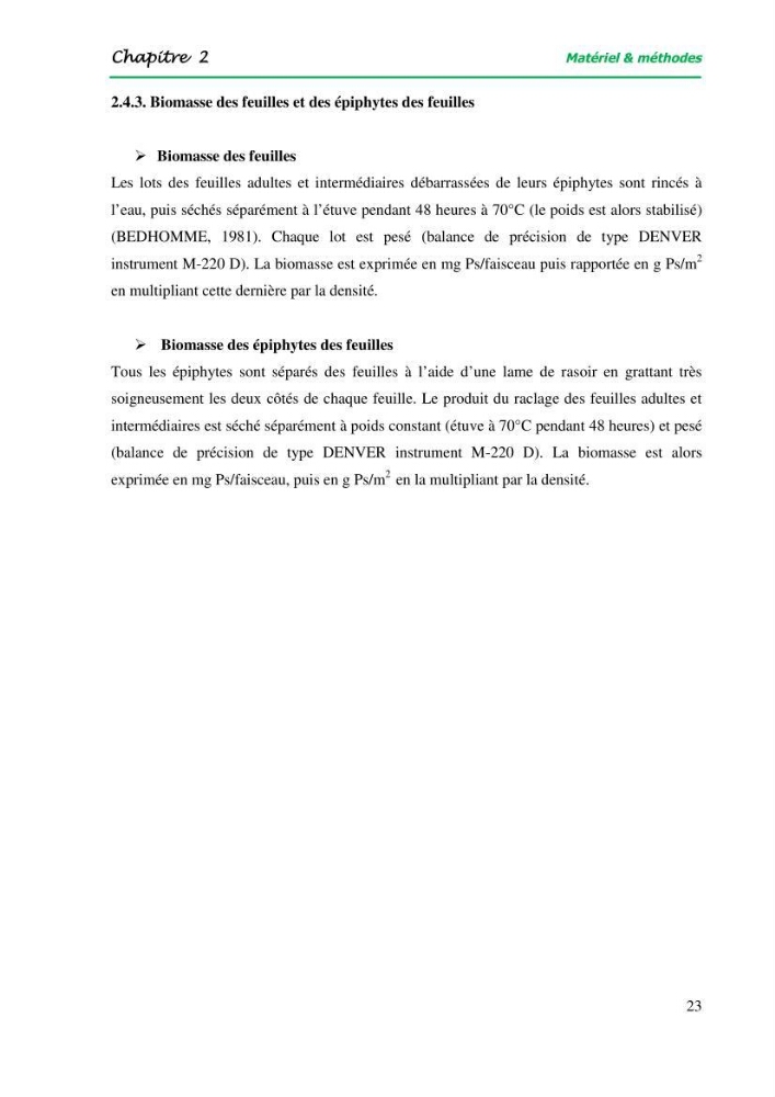 Mise en place du balisage au niveau de la limite inférieure de l\'herbier à Posidonia oceanica (L) delile de l\'anse de kouâli