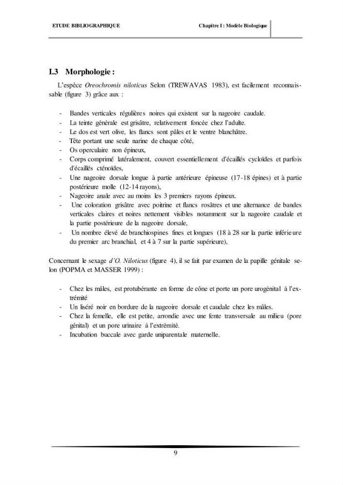 Essais d’élevage de Tilapia Nilotica en système biofloc : Effet sur la croissance, la reproduction et les paramètres du milieu