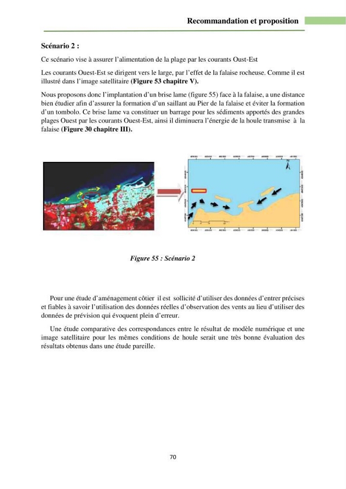 Combinaison des modèles numériques et des images satéllites pour la détermination des courants côtiers.: