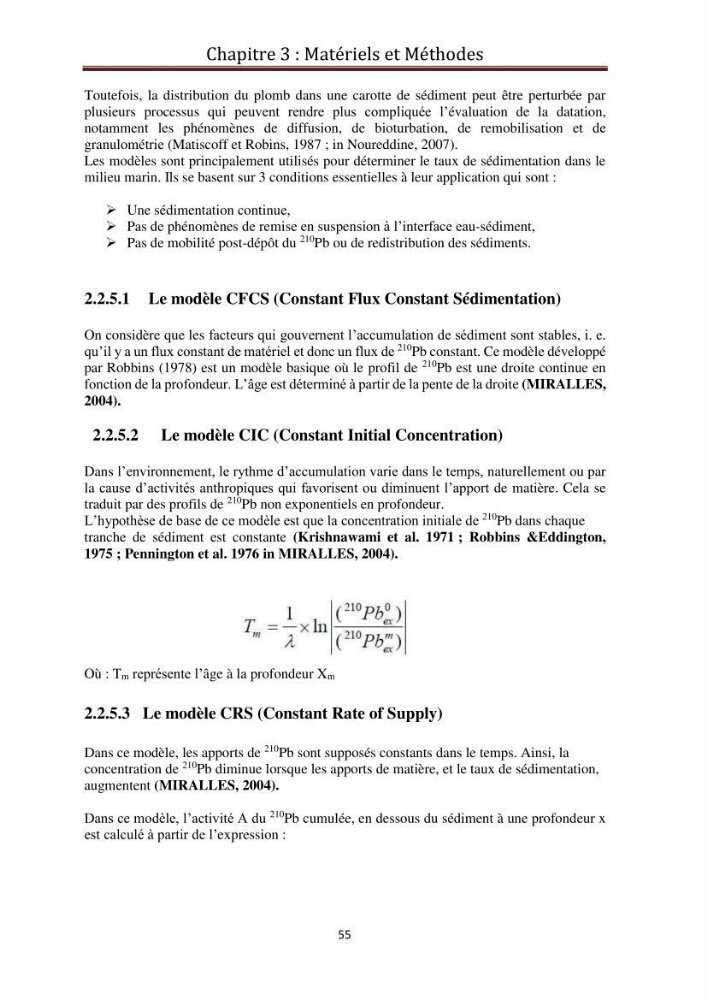 Détermination de la pollution radioactive dans les sédiments marins de la baie d\'Alger