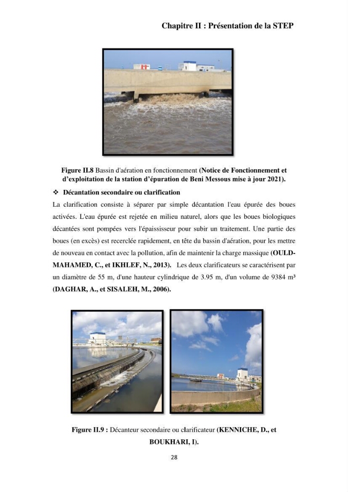 Efficacité des traitements des effluents urbains au niveau de la station d’épuration de Beni Messous