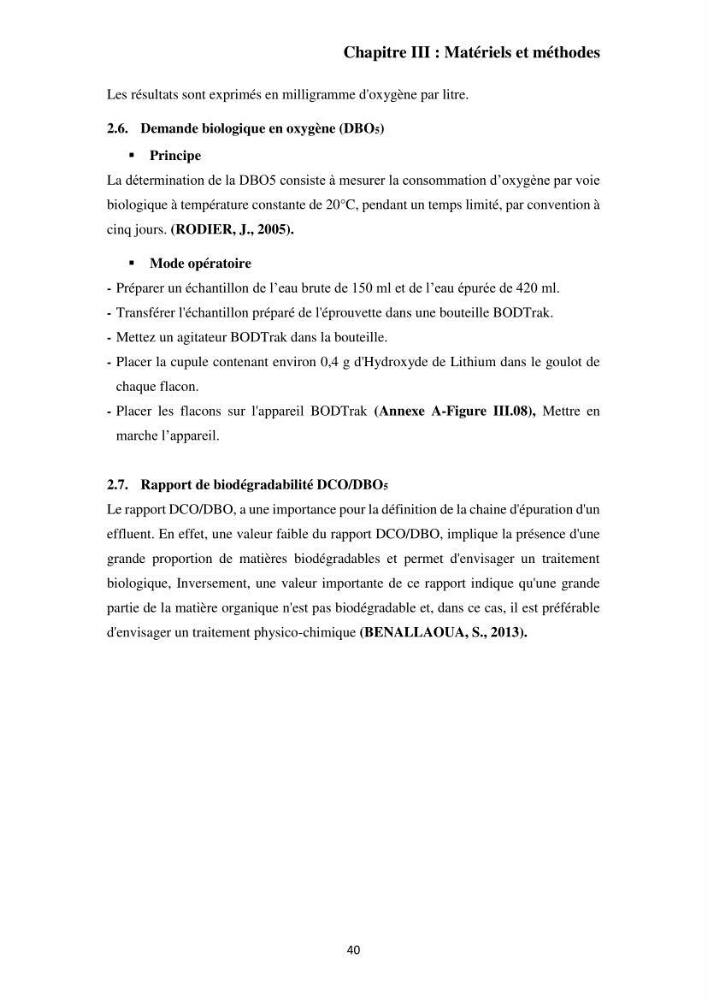 Efficacité des traitements des effluents urbains au niveau de la station d’épuration de Beni Messous
