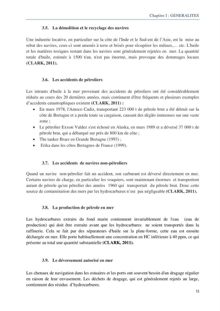 Diagnostic de contamination des eaux du littoral Agerois par les Hydrocarbures: