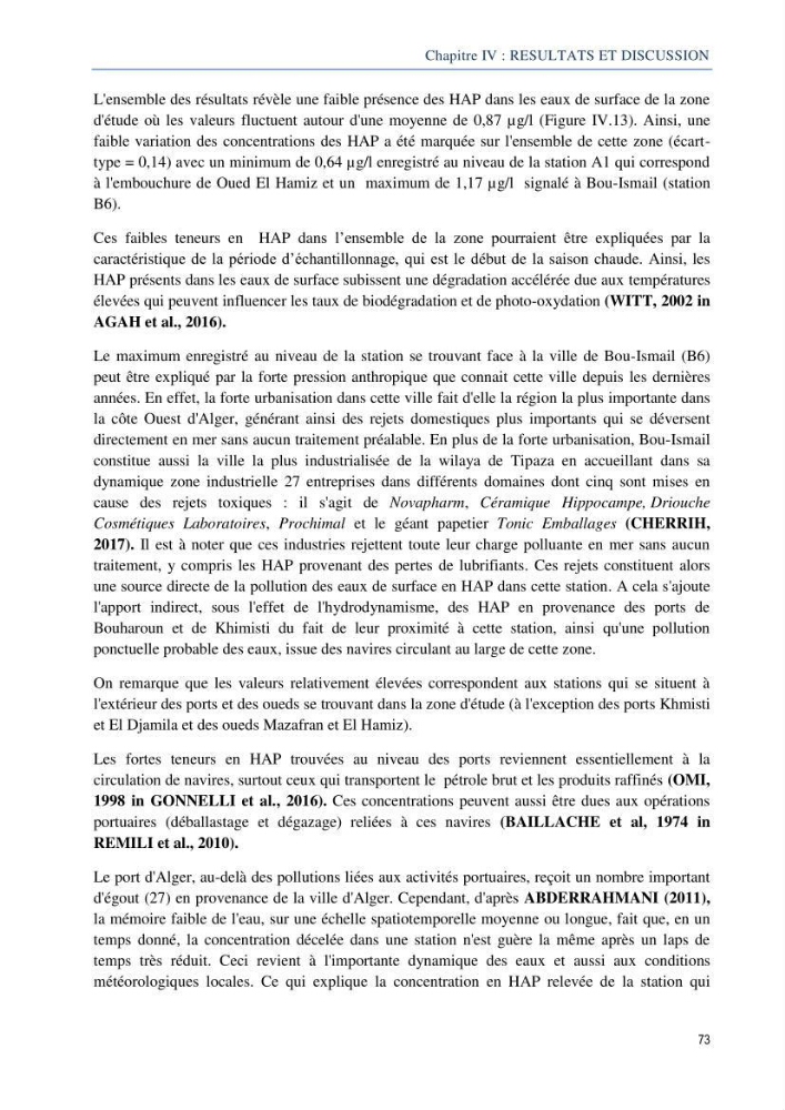Diagnostic de contamination des eaux du littoral Agerois par les Hydrocarbures:
