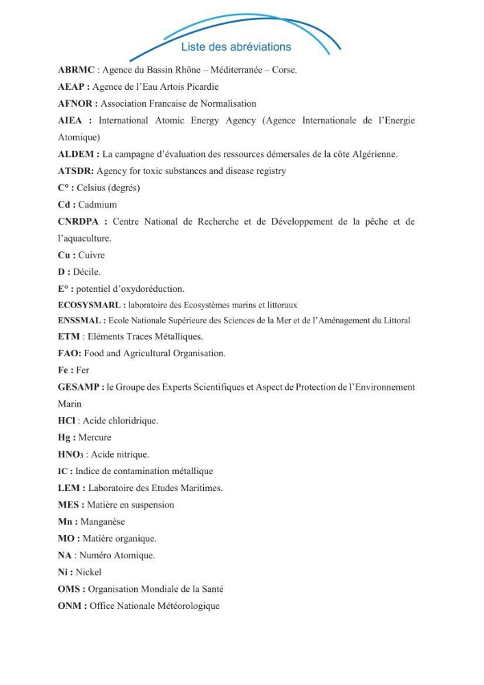 Contamination des sédiments marins de la côte Algéroise par les métaux traces: influence de la texture granulométrique et de la nature minéralogique