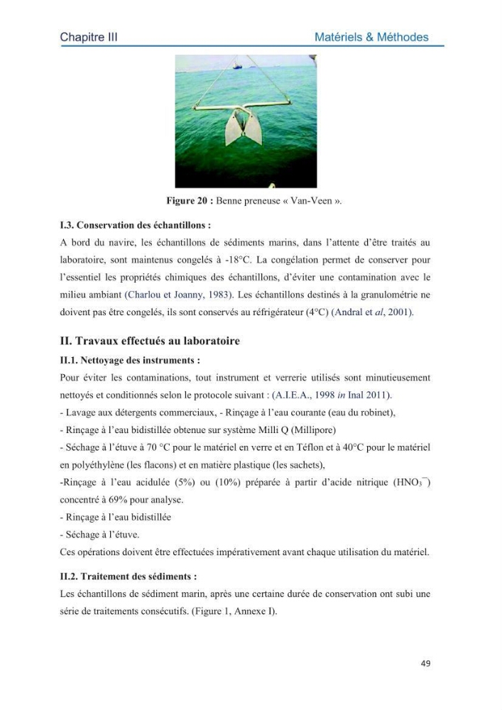 Contamination des sédiments marins de la côte Algéroise par les métaux traces: influence de la texture granulométrique et de la nature minéralogique