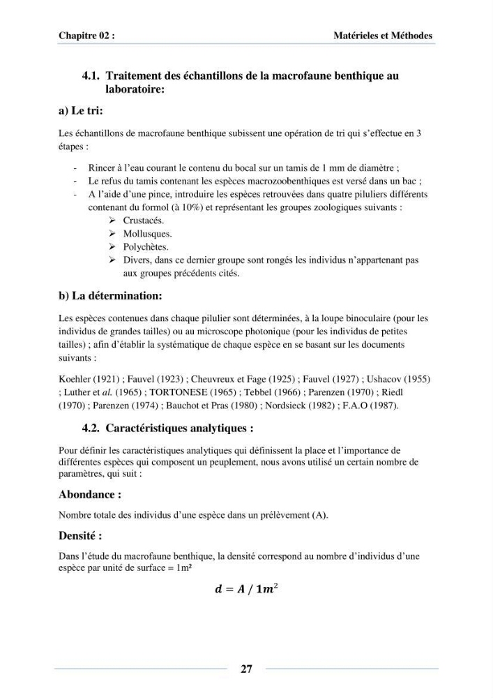 Dynamique des peuplements du Lac Mellah: conditions environnementales
