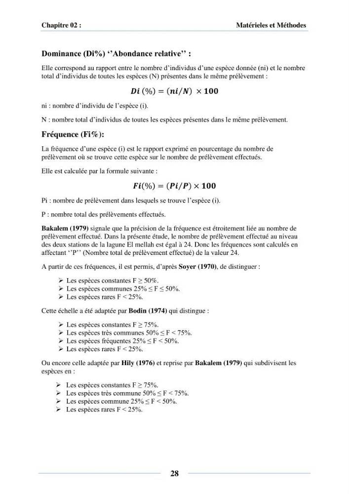 Dynamique des peuplements du Lac Mellah: conditions environnementales