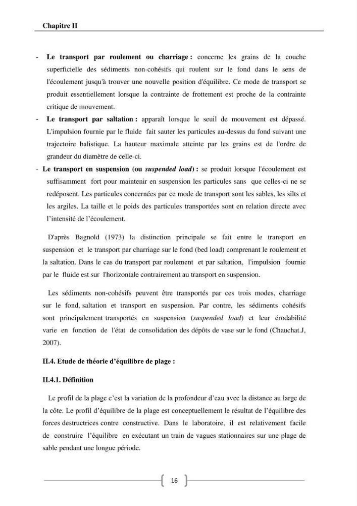 Contribution à l\'étude de l\'influence du transit sédimentaire sur le profil d\'équilibre d\'une plage (la plage de club des pins)
