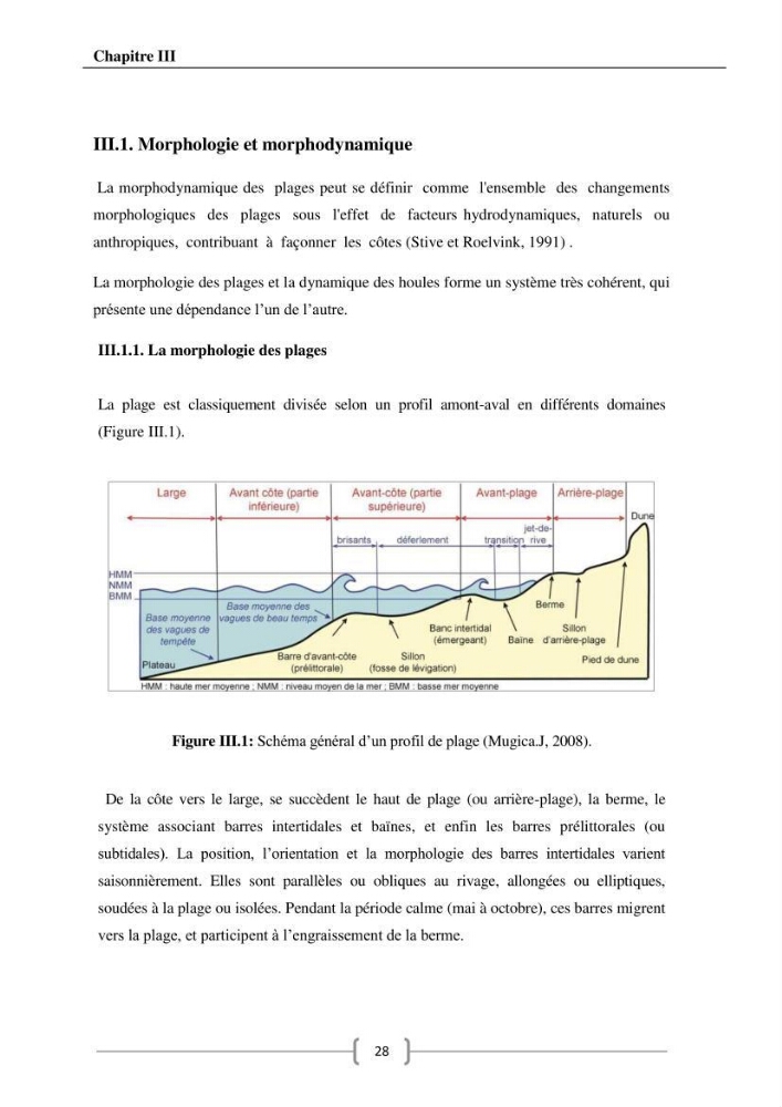 Contribution à l\'étude de l\'influence du transit sédimentaire sur le profil d\'équilibre d\'une plage (la plage de club des pins)