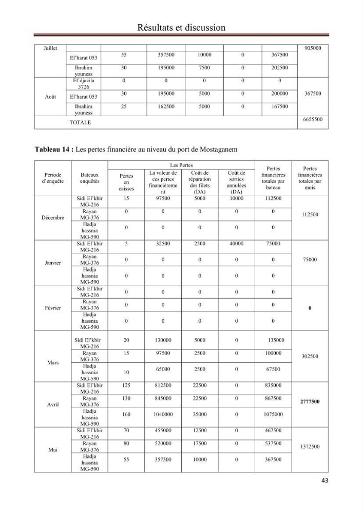 Contribution à l\'étude de la déprédation des petits delphinidés sur la pêche et interaction pêcherie-cétacés le long de la côte Algerienne: