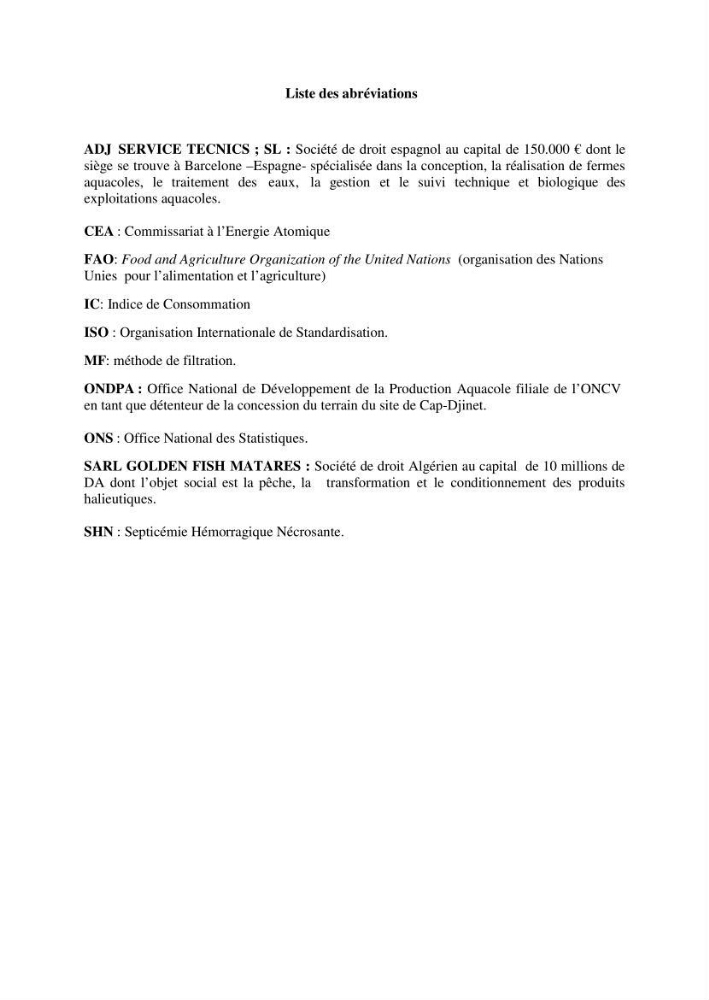Caractérisation physico-chimique et bactériologique des eaux de la ferme d\'élevage de poissons marins ONDPA Cap Djinet (Wilaya de Boumerdes):