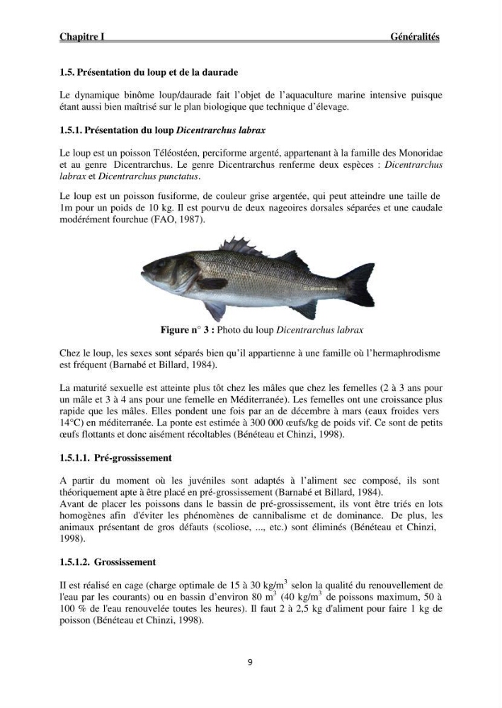 Caractérisation physico-chimique et bactériologique des eaux de la ferme d\'élevage de poissons marins ONDPA Cap Djinet (Wilaya de Boumerdes):